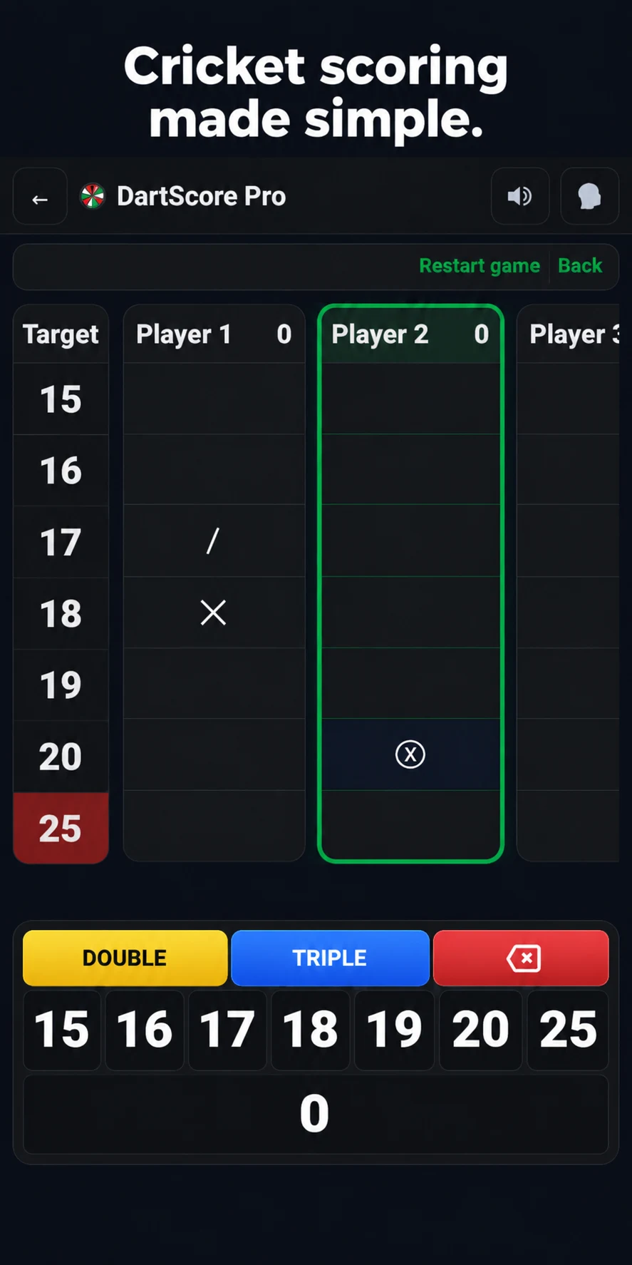Dart Score Pro: Darts App screenshot