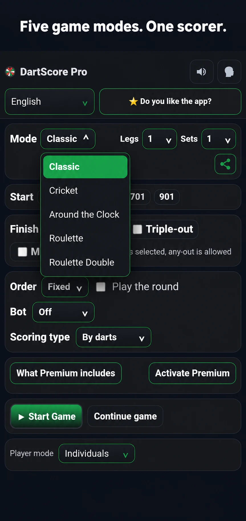 Dart Score Pro: Darts App screenshot